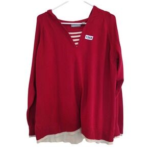 Croft & Barrow Pullover‎ Knit Sweater Hooded 3X Women